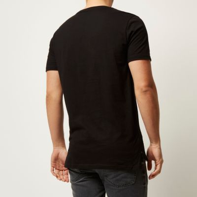 Black longline t-shirt